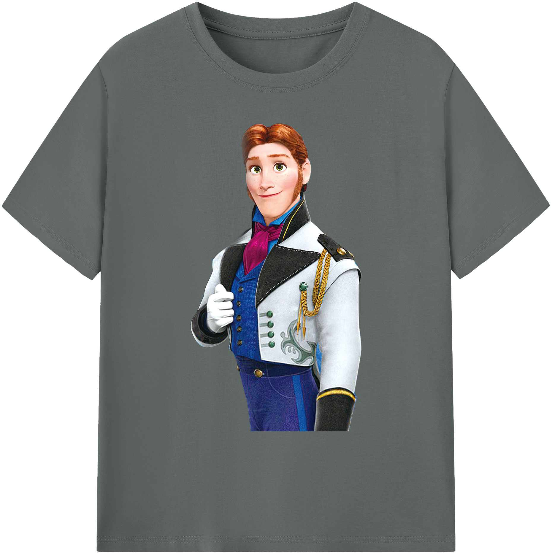 （画像用） アナと雪の女王 アンナ エルサ Frozen Anna Elsa 綿100％ メンズ半袖Tシャツ｜肌触りやわらか＆通気性